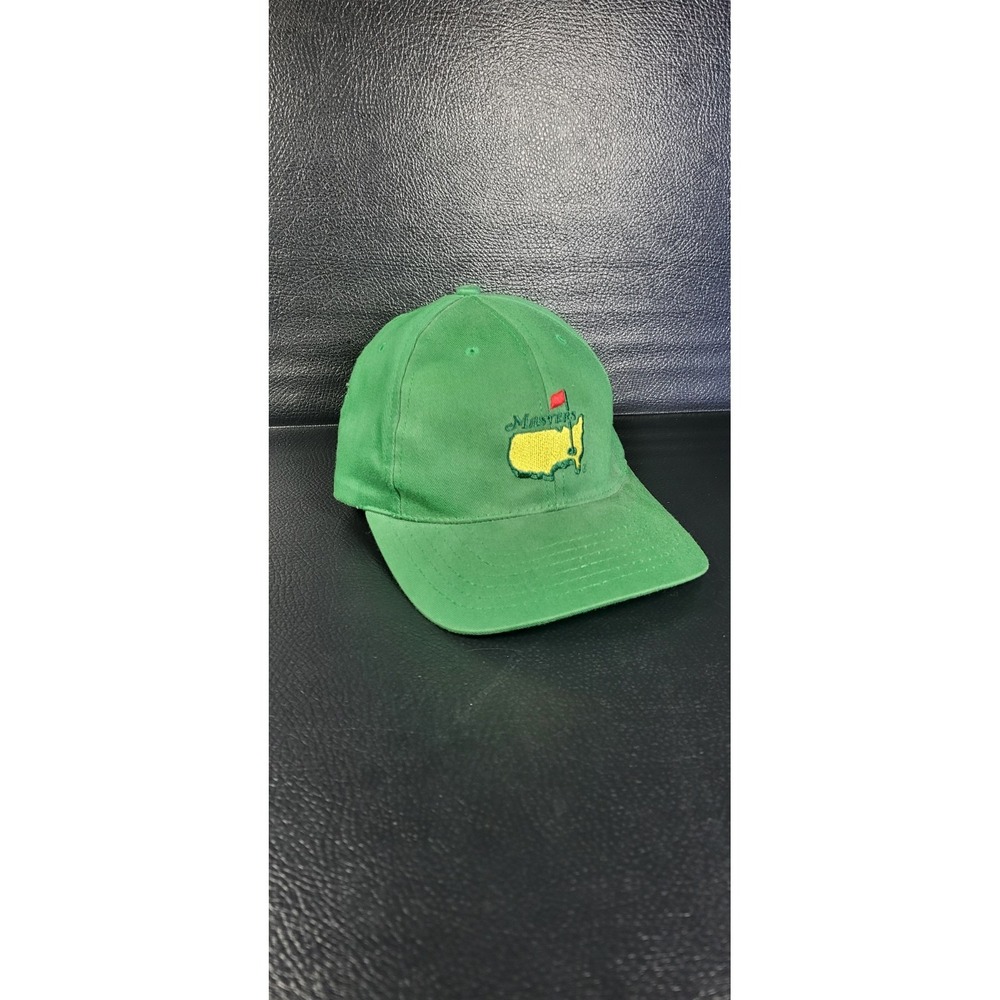 Vintage 90s Masters Hat Cap Leather Strap Back Augusta Nationals Golf Mint!!